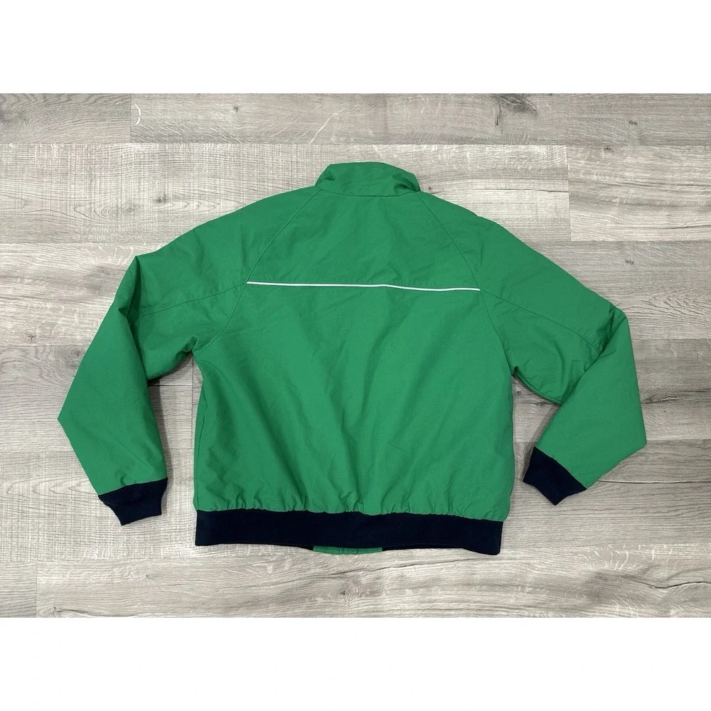 Land's‎ End Kelly Green Squall Bomber Boys Girls Jacket Youth Size Large (14-16)